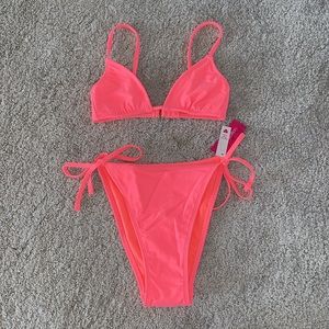 Neon Coral Bikini Set